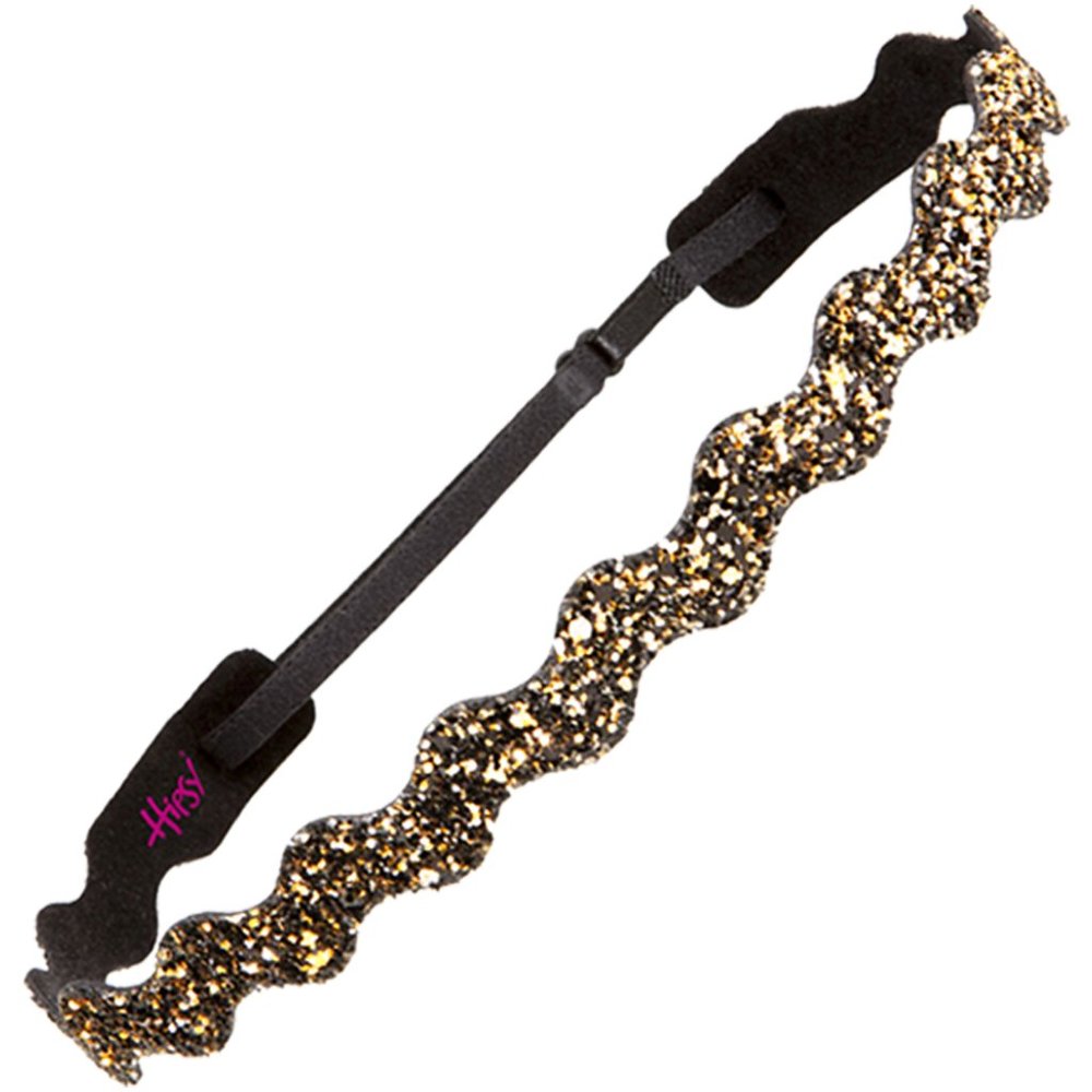 Hipsy Diva Adjustable & No Slip Wave Bling Glitter Hair Headband